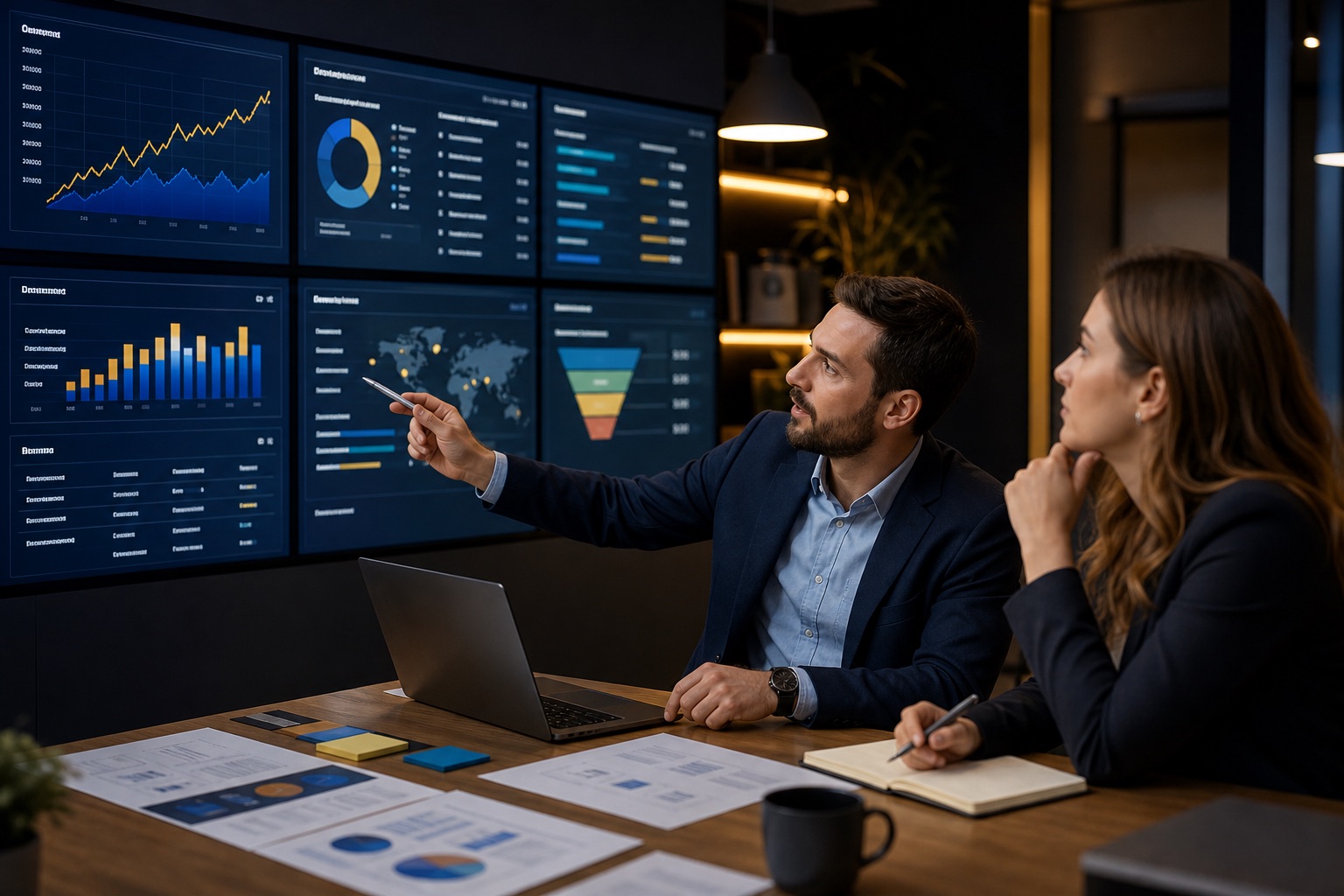 Equipo de marketing analizando visibilidad en buscadores y captación comercial