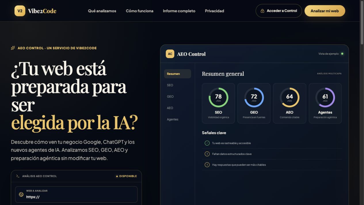 Captura del proyecto AEO Control