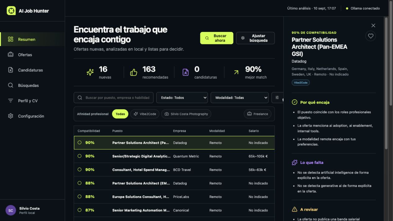 Captura del proyecto AI Job Hunter