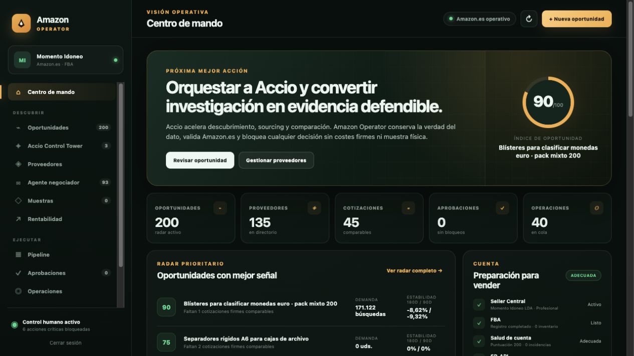 Captura del proyecto Amazon Operator