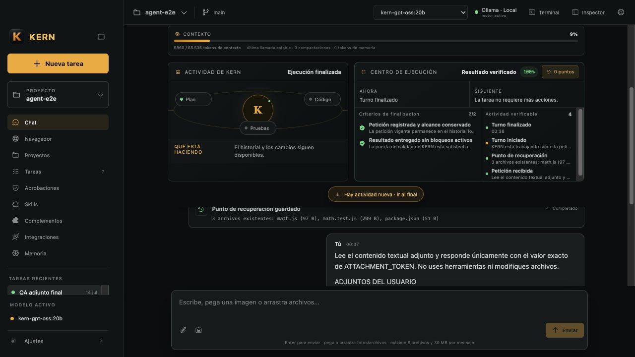 Captura del proyecto KERN