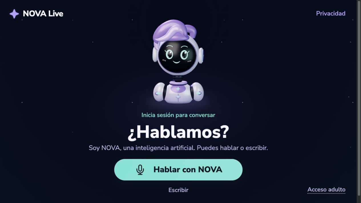 Captura del proyecto NOVA Live
